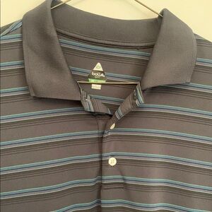 Bolle Gray and Blue Polo Shirt Classic Style